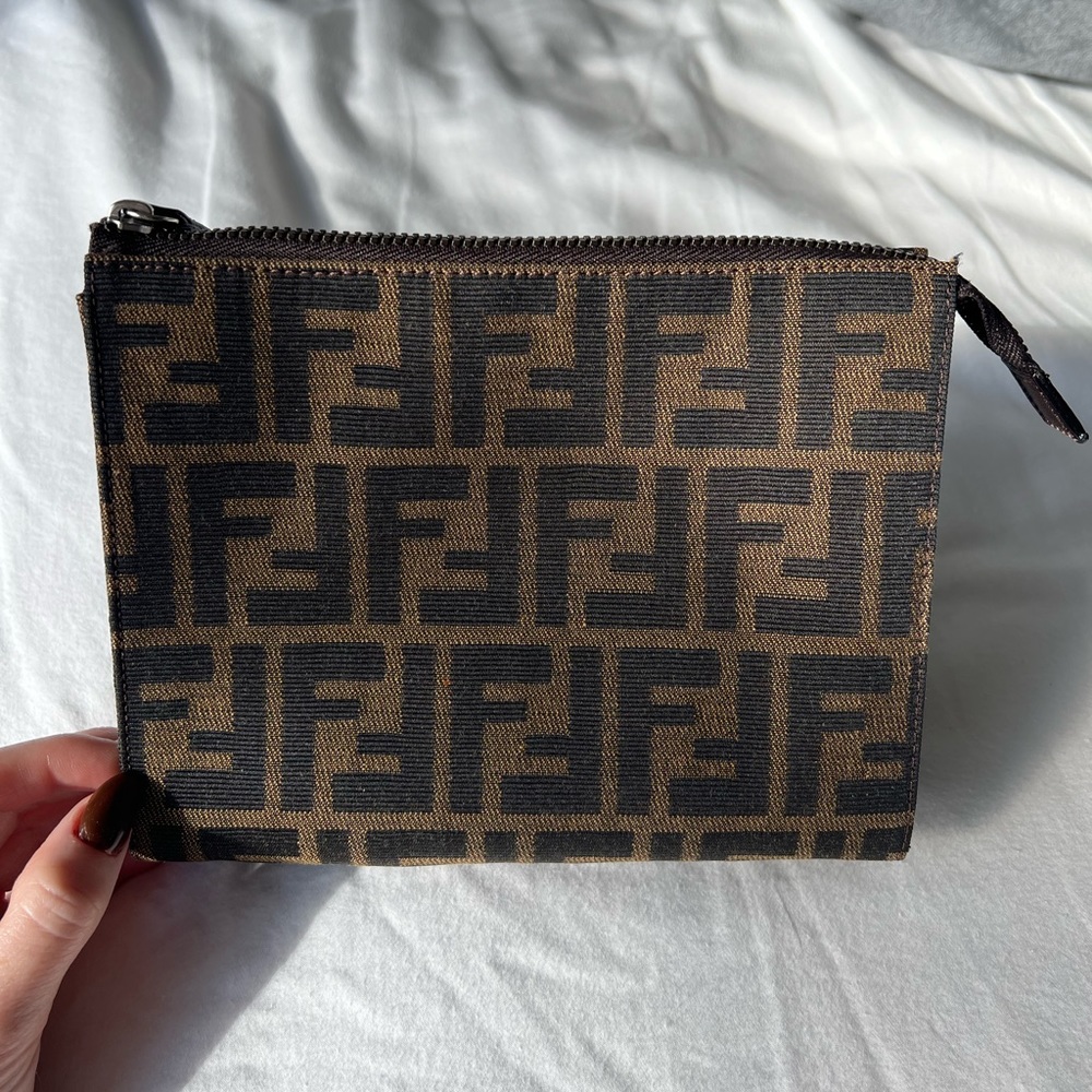 Vintage Fendi Zucca Cosmetic Bag/Pouch